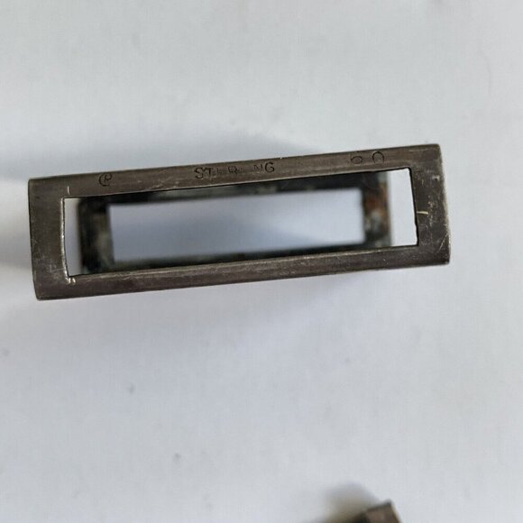 Vintage Sterling Silver Matchbox Holder Engraved "R" Pair of 2 23 grams - Picture 6 of 7